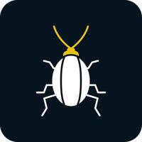 Cockroach Glyph Two Color Icon vector