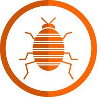 Bug Glyph Orange Circle Icon vector