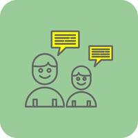 Conversation Filled Yellow Icon vector