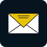 icono de dos colores de glifo de correo vector