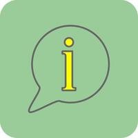 Information Filled Yellow Icon vector