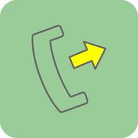 Phone Call Filled Yellow Icon vector