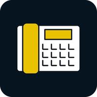 Telephone Glyph Two Color Icon vector