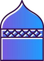 Islamic Architecture Gradient Filled Icon vector