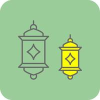 Lights Filled Yellow Icon vector