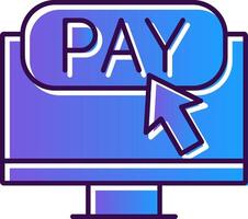 Online Payment Gradient Filled Icon vector