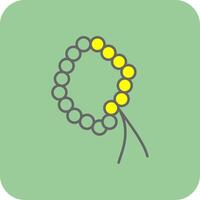 Rosary Filled Yellow Icon vector