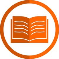 Quran Glyph Orange Circle Icon vector