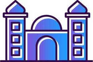 Mosque Gradient Filled Icon vector