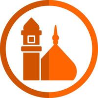 Medina Sherif Glyph Orange Circle Icon vector