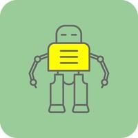 Robot Filled Yellow Icon vector