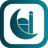 Ramadan Glyph Gradient Round Corner Icon vector