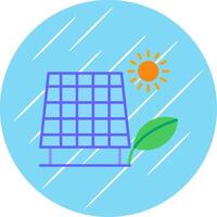 Solar Panel Flat Blue Circle Icon vector