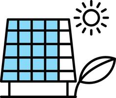 solar panel lleno medio cortar icono vector