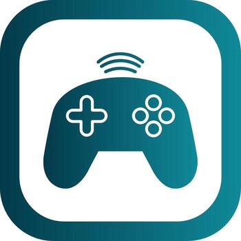 Controller Glyph Gradient Round Corner Icon vector