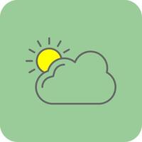 Sunny Filled Yellow Icon vector