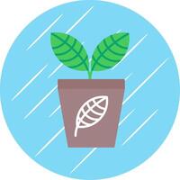 planta plano azul circulo icono vector