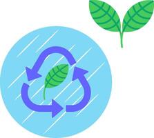 Ecology Flat Blue Circle Icon vector