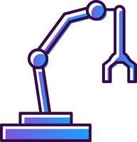 Robotic Arm Gradient Filled Icon vector