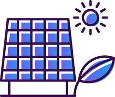 Solar Panel Gradient Filled Icon vector