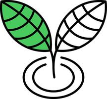 Plant Filled Half Cut Icon vector