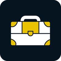 Suitcase Glyph Two Color Icon vector