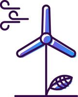 Wind Energy Gradient Filled Icon vector