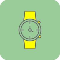 Watch Filled Yellow Icon vector