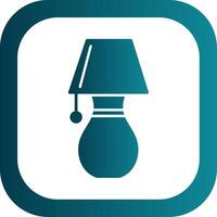 Table Lamp Glyph Gradient Round Corner Icon vector