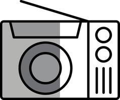 Radio Filled Half Cut Icon vector