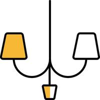 Lamp Filled Half Cut Icon vector