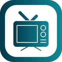 Television Glyph Gradient Round Corner Icon vector