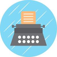 Typewriter Flat Blue Circle Icon vector