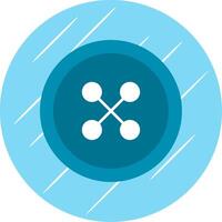 Cloth Button Flat Blue Circle Icon vector