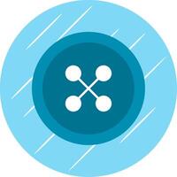 Cloth Button Flat Blue Circle Icon vector