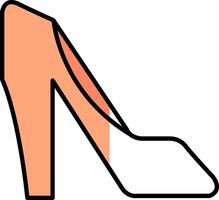 High Heels Filled Half Cut Icon vector