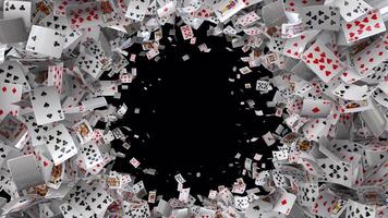 Dynamic Deck Animated Poker Card Transitions from edges appear from edges disappear. video