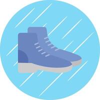 Boots Flat Blue Circle Icon vector