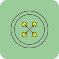 Cloth Button Filled Yellow Icon vector