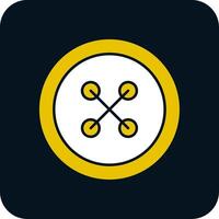 Cloth Button Glyph Two Color Icon vector
