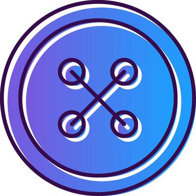 Cloth Button Gradient Filled Icon