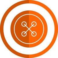 Cloth Button Glyph Orange Circle Icon vector