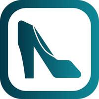 High Heels Glyph Gradient Round Corner Icon vector