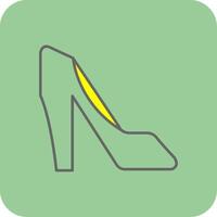 High Heels Filled Yellow Icon vector