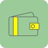 Wallet Filled Yellow Icon vector