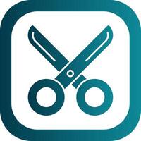 scissor Glyph Gradient Round Corner Icon vector