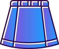 Skirt Gradient Filled Icon vector