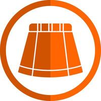Skirt Glyph Orange Circle Icon vector