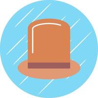 Top Hat Flat Blue Circle Icon vector