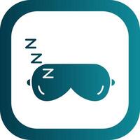 Sleeping Mask Glyph Gradient Round Corner Icon vector